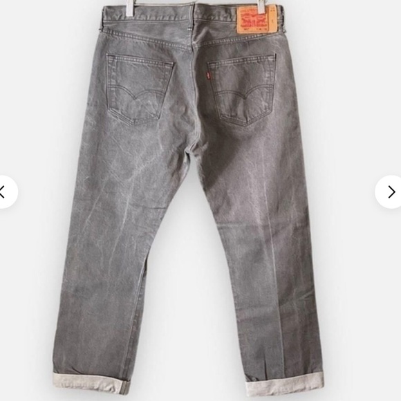 Levi's 501 Men's Gray Vintage Button Fly Jeans Size 38 - Picture 14 of 14